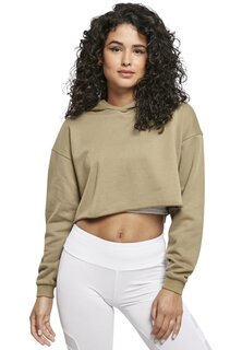 Толстовка с капюшоном Urban Classics Ladies Oversized Cropped Hoody, цвет темно-зеленый