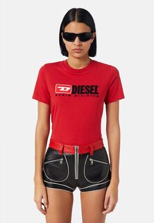 Футболка с принтом Diesel, красный