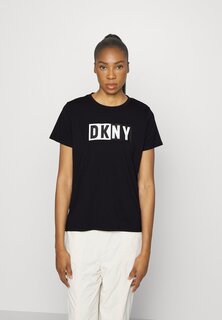 Футболка с принтом DKNY, черный