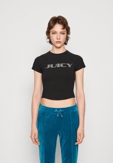 Футболка с принтом Juicy Couture, черный