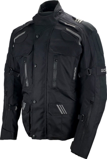Мотоциклетная текстильная куртка Bores Philippo Touring с коротким воротником, черный