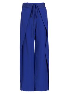 Многослойные широкие брюки Jason Wu Collection, синий