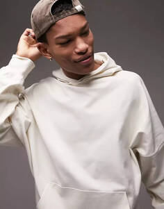 Худи Topman Oversized Dropped Shoulder, кремовый