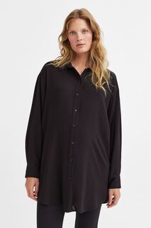 МАМА Рубашка с поясом H&amp;M, черный H&M