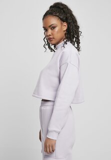 Толстовка Urban Classics Oversized High Neck Crew, нежно-сиреневый