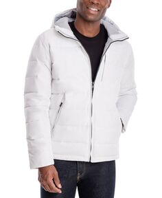 Мужская пуховая куртка с капюшоном, созданная для macy&apos;s Michael Kors, белый