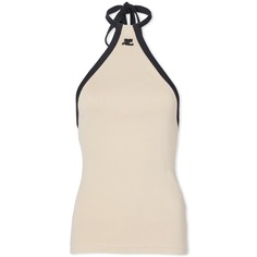 Топ Courrèges Choker Contrast, кремовый