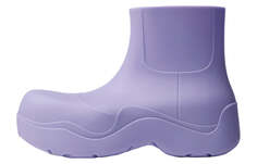 Сапоги женские Bottega Veneta Puddle Short, фиолетовый