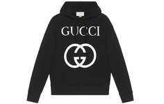 Худи Oversize Gucci Interlocking G, черный/белый