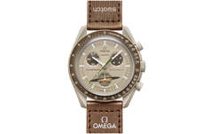 Часы Swatch x Omega Bioceramic Moonswatch Mission to Saturn, бежевый Salomon