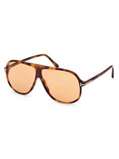 Солнцезащитные очки Spencer 62MM Pilot Tom Ford, коричневый