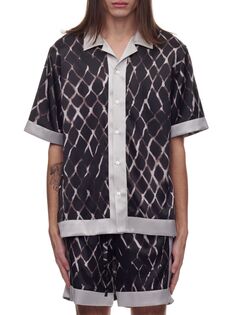 Рубашка Swish из эластичного шелка с цветными блоками Nahmias, черный