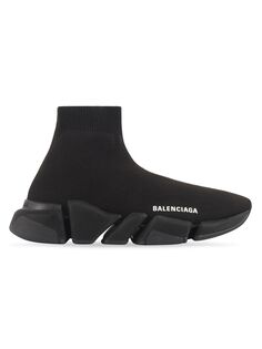 Кроссовки Speed 2.0 из переработанного трикотажа Balenciaga, черный