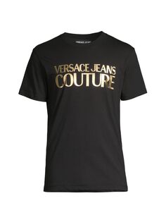 Футболка с логотипом организации Versace, черный
