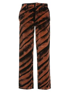 Вельветовые брюки в тигровую полоску Just Cavalli, черный