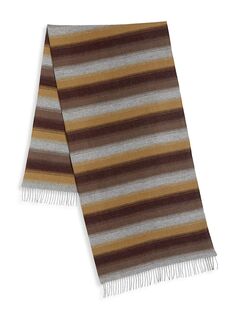 Полосатый шарф с начесом Saks Fifth Avenue