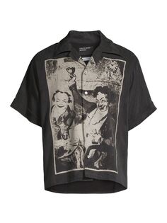 Ночная/траурная рубашка с короткими рукавами Enfants Riches Déprimés, черный