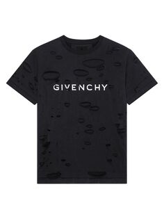 Oversize-футболка Archetype с эффектом потертости Givenchy, черный