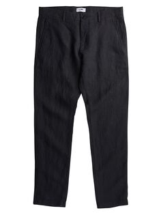 Высокие летние льняные брюки Karl NN07, черный