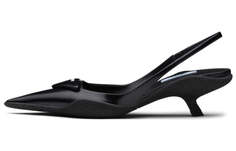Туфли женские Prada на высоком каблуке, чёрный