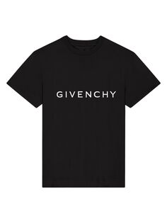 Приталенная футболка GIVENCHY Archetype из хлопка Givenchy, черный