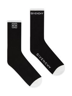 Носки 4G из смесового хлопка Givenchy, черный