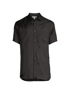 Рубашка с короткими рукавами и пуговицами спереди Comme des Garcons SHIRT, черный