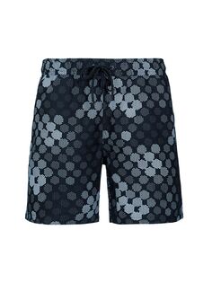 7-дюймовые борд-шорты с геометрическим рисунком Gottex Swimwear, белый