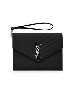 Клатч Cassandre Matelassé с клапаном Saint Laurent