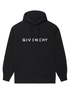 Худи узкого кроя GIVENCHY Archetype из флиса Givenchy, черный