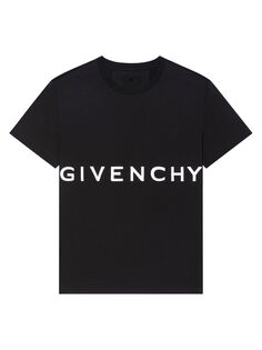 Футболка оверсайз из джерси с вышивкой Givenchy, черный