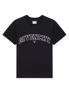 Футболка классического кроя College с вышитым логотипом Givenchy, черный
