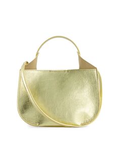 Мини-сумка-хобо Helene из металлизированной кожи Ree Projects, золотой