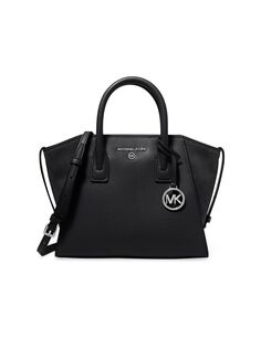 Маленькая кожаная сумка Аврил MICHAEL Michael Kors, черный