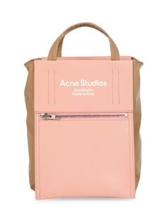 Маленькая объемная сумка-тоут Baker Out из нейлона Acne Studios, коричневый