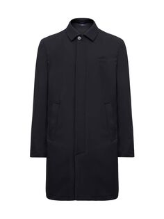 Шерстяное пальто с воротником KNT by Kiton, черный