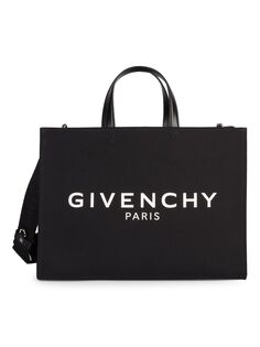 Холщовая сумка-тоут с логотипом Givenchy, черный