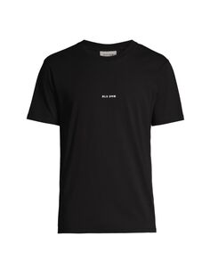 Хлопковая футболка с логотипом BLK DNM, черный