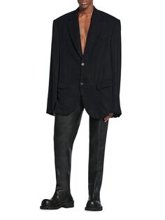Кружевная куртка свободного кроя Balenciaga, черный