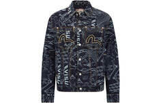 Куртка Evisu из жаккарда с японским узором, темно-синий/голубой