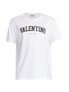 Футболка из джерси с логотипом Valentino, неро