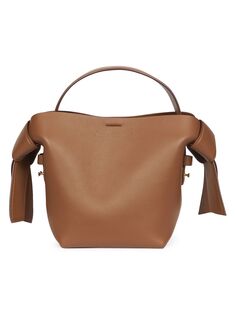 Миниатюрная кожаная сумка через плечо Musubi Acne Studios, коричневый