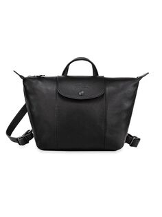 Рюкзак Le Pliage Cuir Longchamp, черный