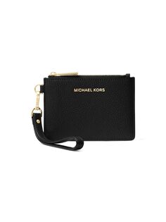 Кожаный кошелек для монет с небольшими монетами MICHAEL Michael Kors, черный