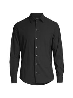 Рубашка с длинными рукавами на пуговицах Emporio Armani, черный
