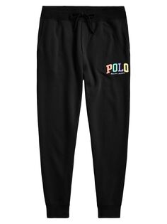 Флисовые спортивные штаны с логотипом Polo Ralph Lauren, черный