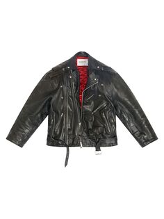 Байкерская куртка из переработанного материала Balenciaga, черный