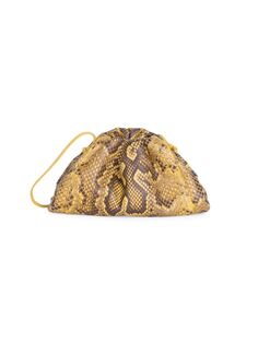 Маленький кожаный клатч The Pouch с тиснением под питона Bottega Veneta