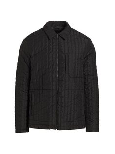 Вертикальная стеганая куртка-рубашка Saks Fifth Avenue