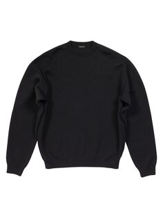 Мини-свитер с логотипом по всей поверхности Balenciaga, черный